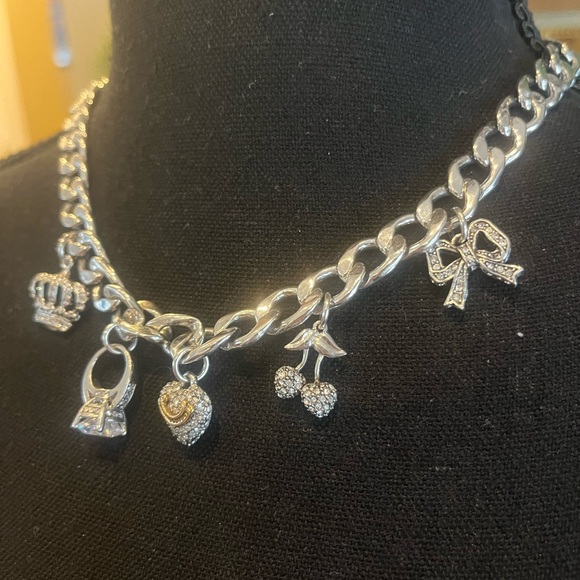 Juicy Couture Silver Charm Chain Necklace - Picture 3 of 5